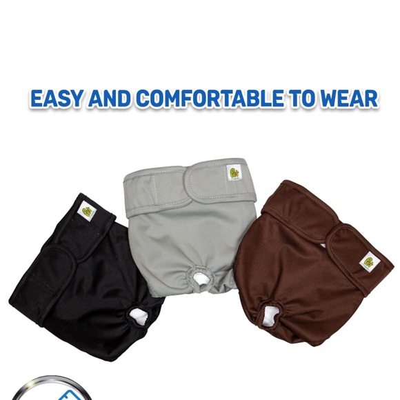 New Pet Magasin Reusable Washable Dog Diapers (Pack of 3), Highly Absorbent - Picture 3 of 12